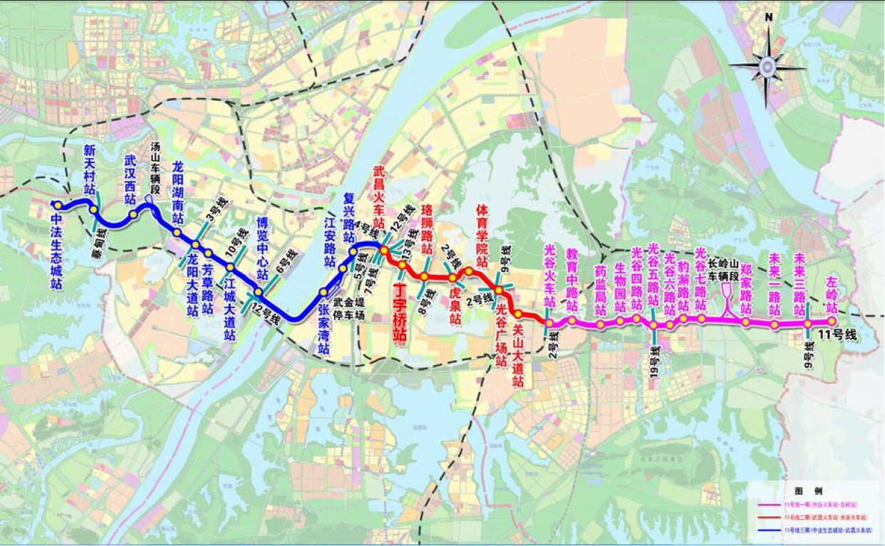 武汉地铁线路图最新更新